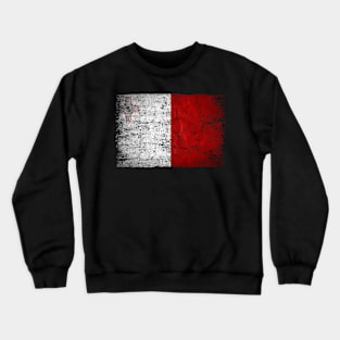 Malta Flag Women Men Children Malta Vintage Crewneck Sweatshirt